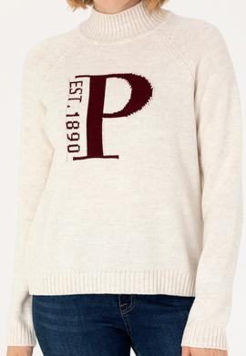 Kadın Krem Balıkçı Yaka Kazak - 50272031004