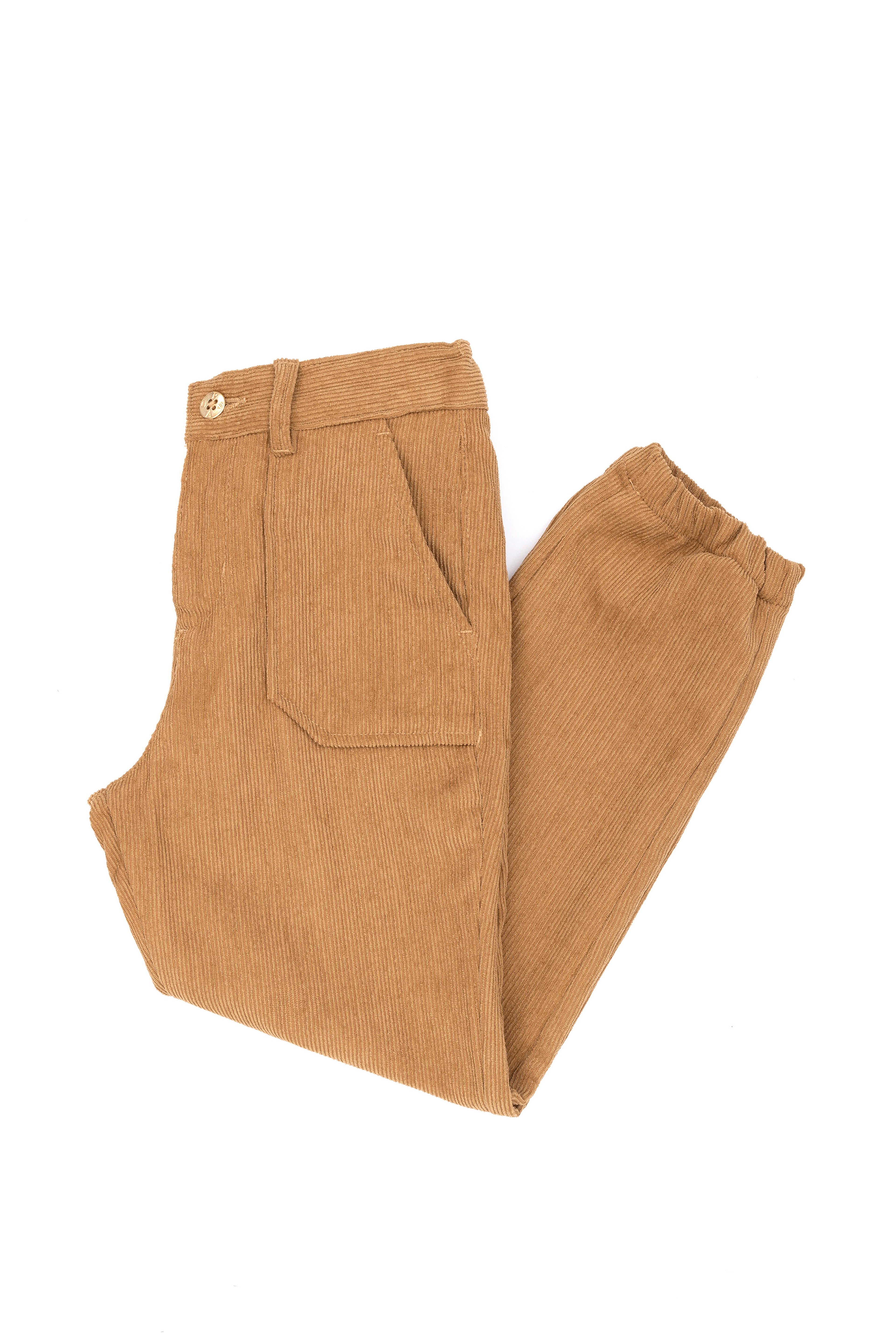 Kız Çocuk Camel Kanvas Pantolon - Image 1