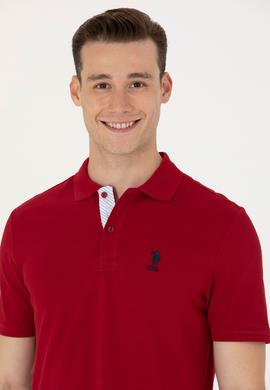 Erkek Bordo Polo Yaka Basic T-Shirt - 50263236149