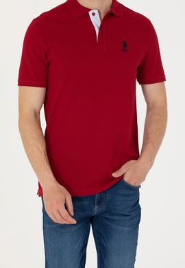Erkek Bordo Polo Yaka Basic T-Shirt - 50263236149