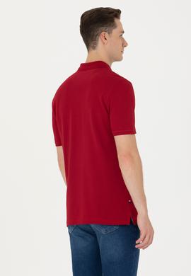Erkek Bordo Polo Yaka Basic T-Shirt - 50263236149