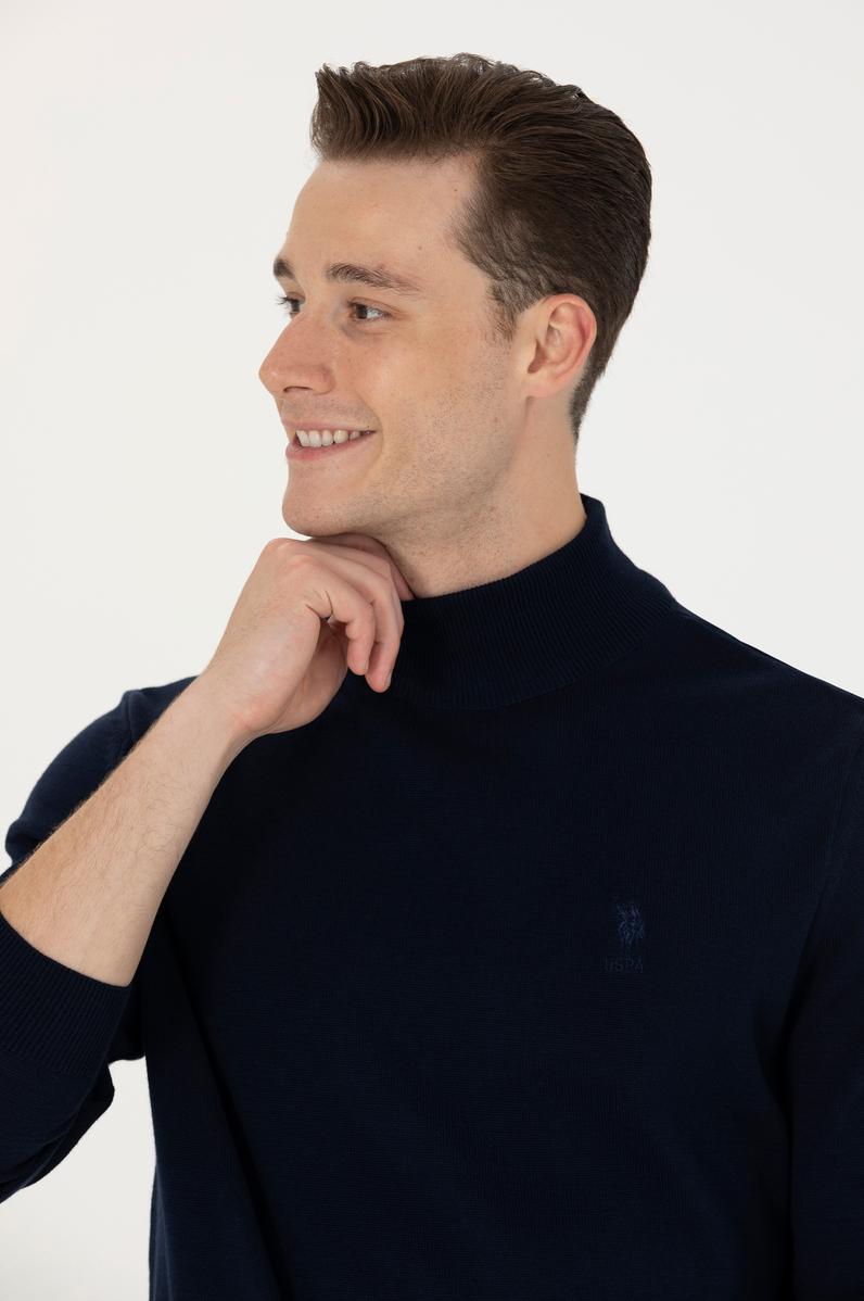 Erkek Lacivert Basic Kazak