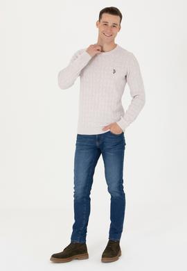 Erkek Taş Melanj Basic Kazak - 50268940020