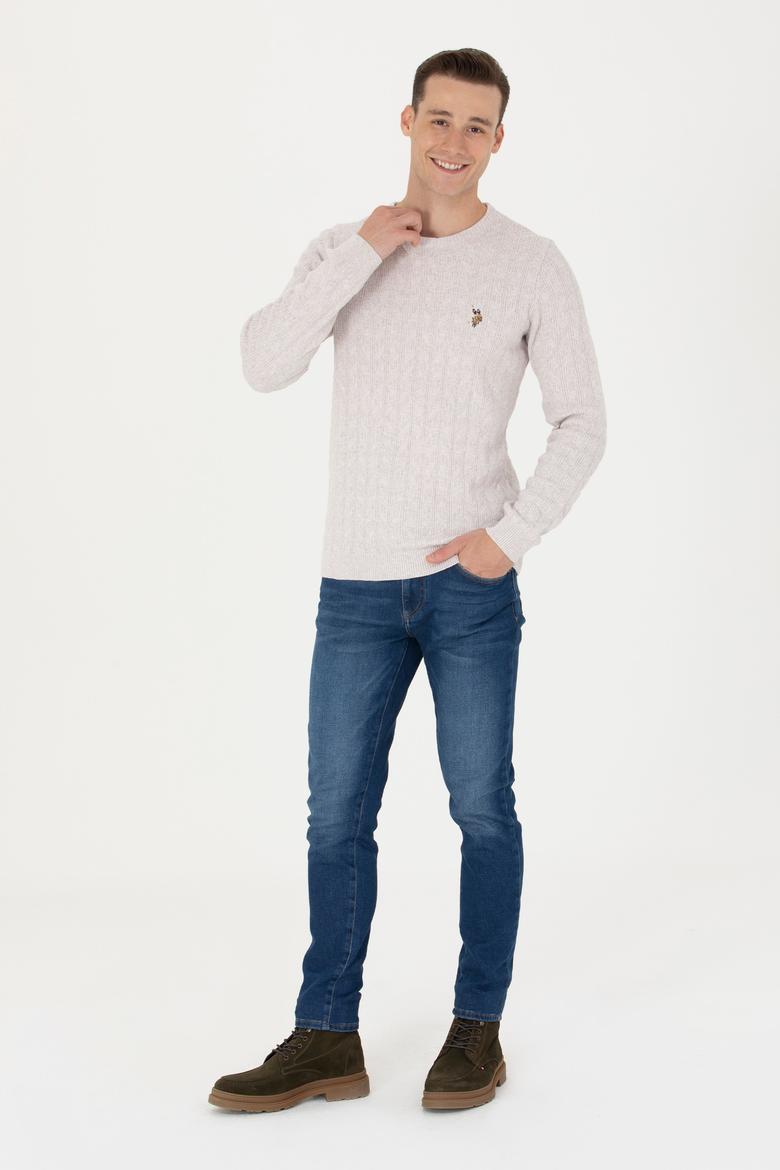 Erkek Taş Melanj Basic Kazak - 50268940020