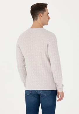 Erkek Taş Melanj Basic Kazak - 50268940020