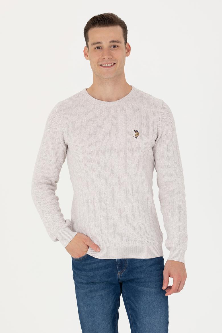 Erkek Taş Melanj Basic Kazak - 50268940020