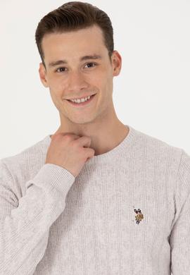 Erkek Taş Melanj Basic Kazak - 50268940020