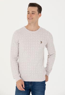 Erkek Taş Melanj Basic Kazak - 50268940020