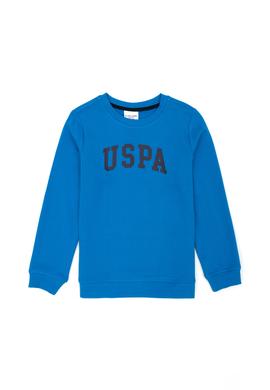 Çocuk Kobalt Mavi Basic Bisiklet Yaka Sweatshirt - 50273757023