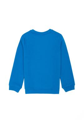 Çocuk Kobalt Mavi Basic Bisiklet Yaka Sweatshirt - 50273757023