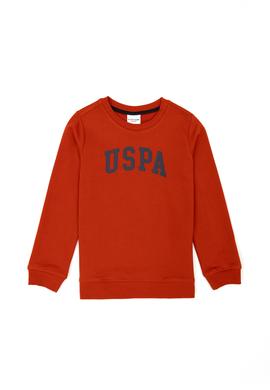 Çocuk Kiremit Basic Bisiklet Yaka Sweatshirt - 50273757111