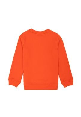 Çocuk Turuncu Basic Bisiklet Yaka Sweatshirt - 50273757221