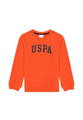 Çocuk Turuncu Basic Bisiklet Yaka Sweatshirt - 50273757221