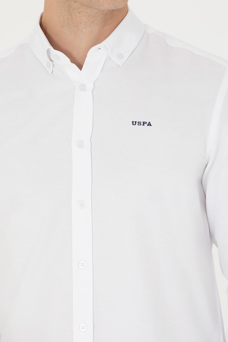 Erkek Beyaz Uzun Kollu Basic Gömlek - 50277266006