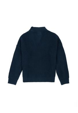 Kız Çocuk İndigo V Yaka Triko Hırka - 50256193013