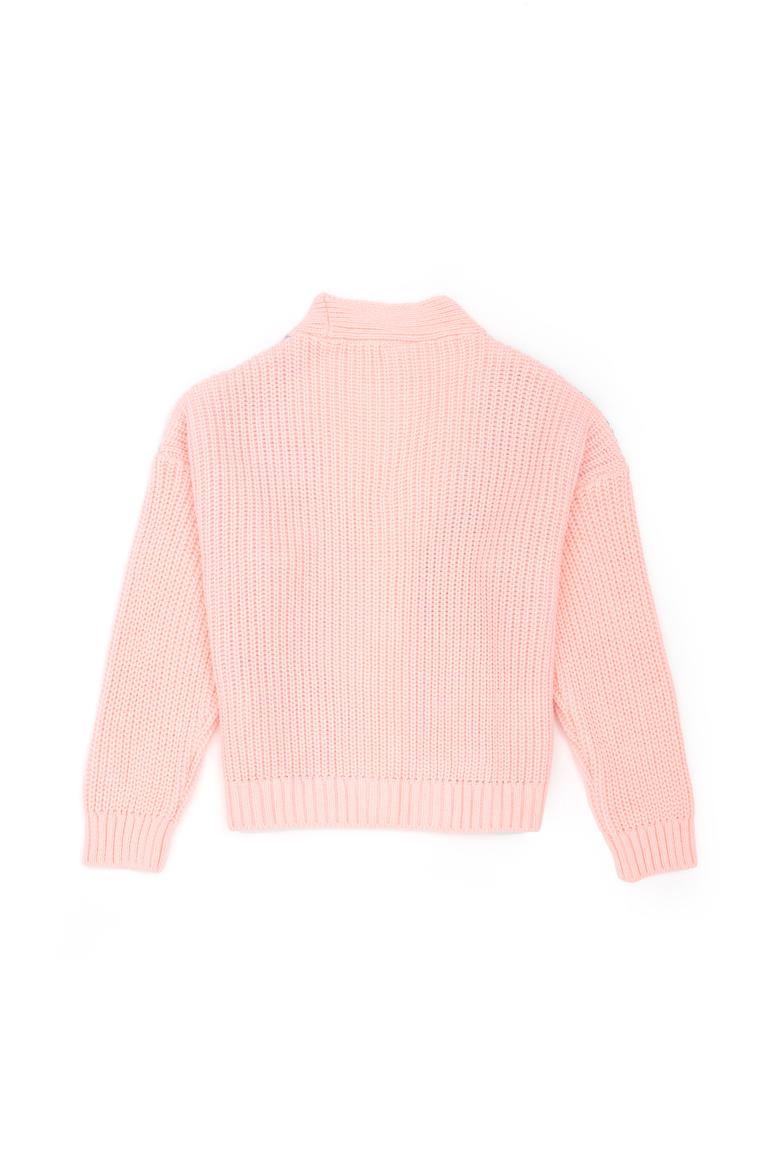 Kız Çocuk Manolya V Yaka Triko Hırka - 50256193008