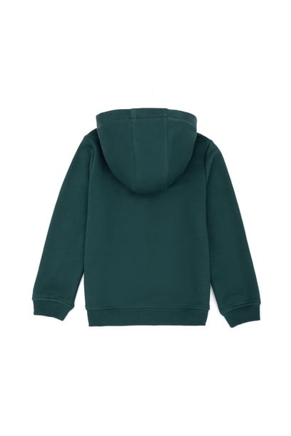 Erkek Bebek Koyu Yeşil Basic Sweatshirt