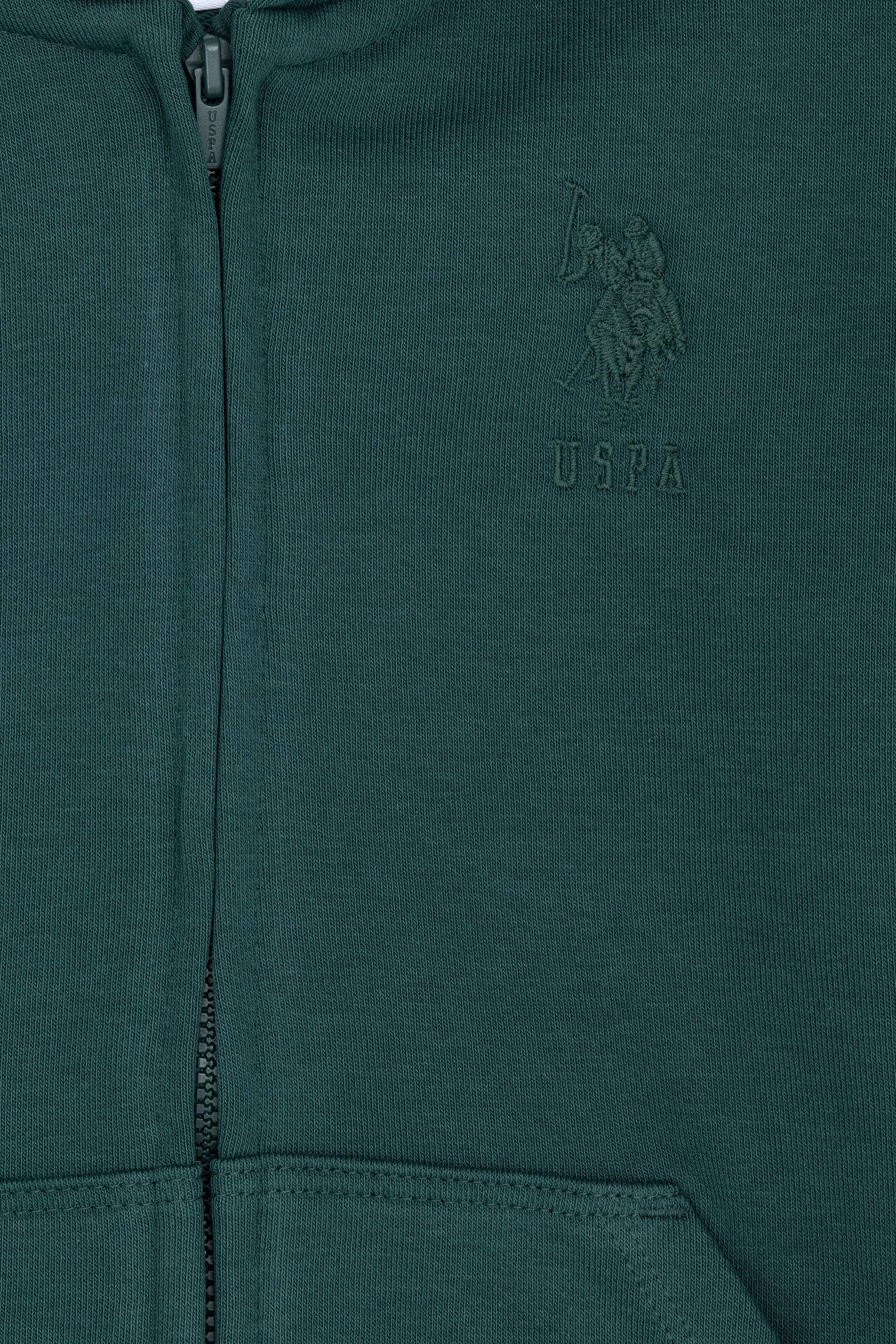 Erkek Bebek Koyu Yeşil Basic Sweatshirt - Image 3