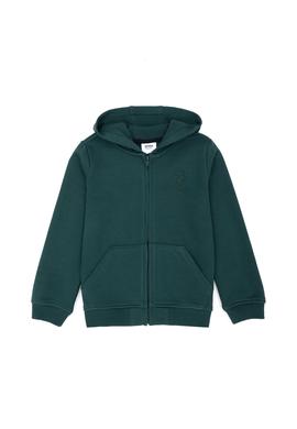 Erkek Bebek Koyu Yeşil Basic Sweatshirt - 50276191054