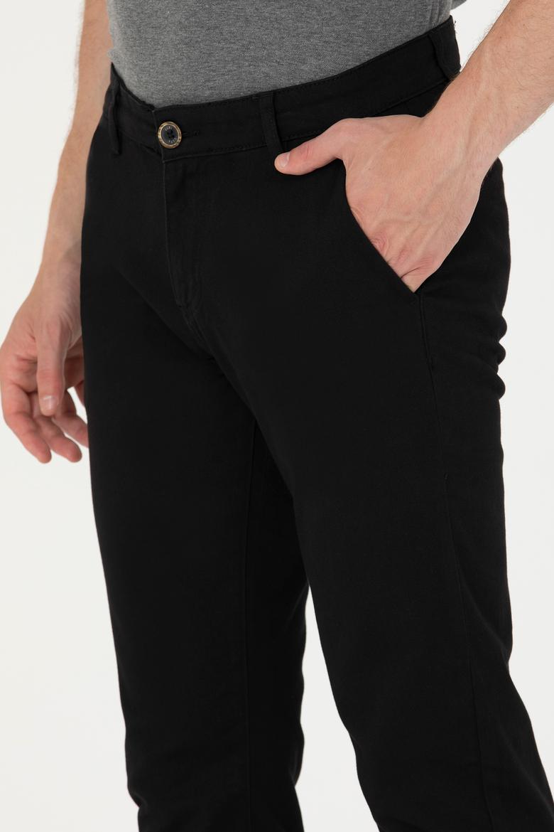 Erkek Siyah Kanvas Pantolon - 50264606062