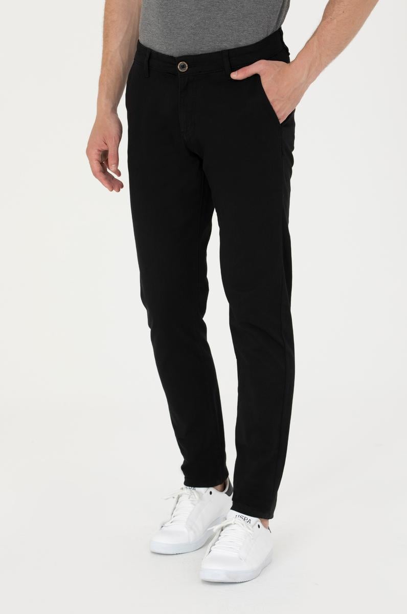 Erkek Siyah Kanvas Pantolon