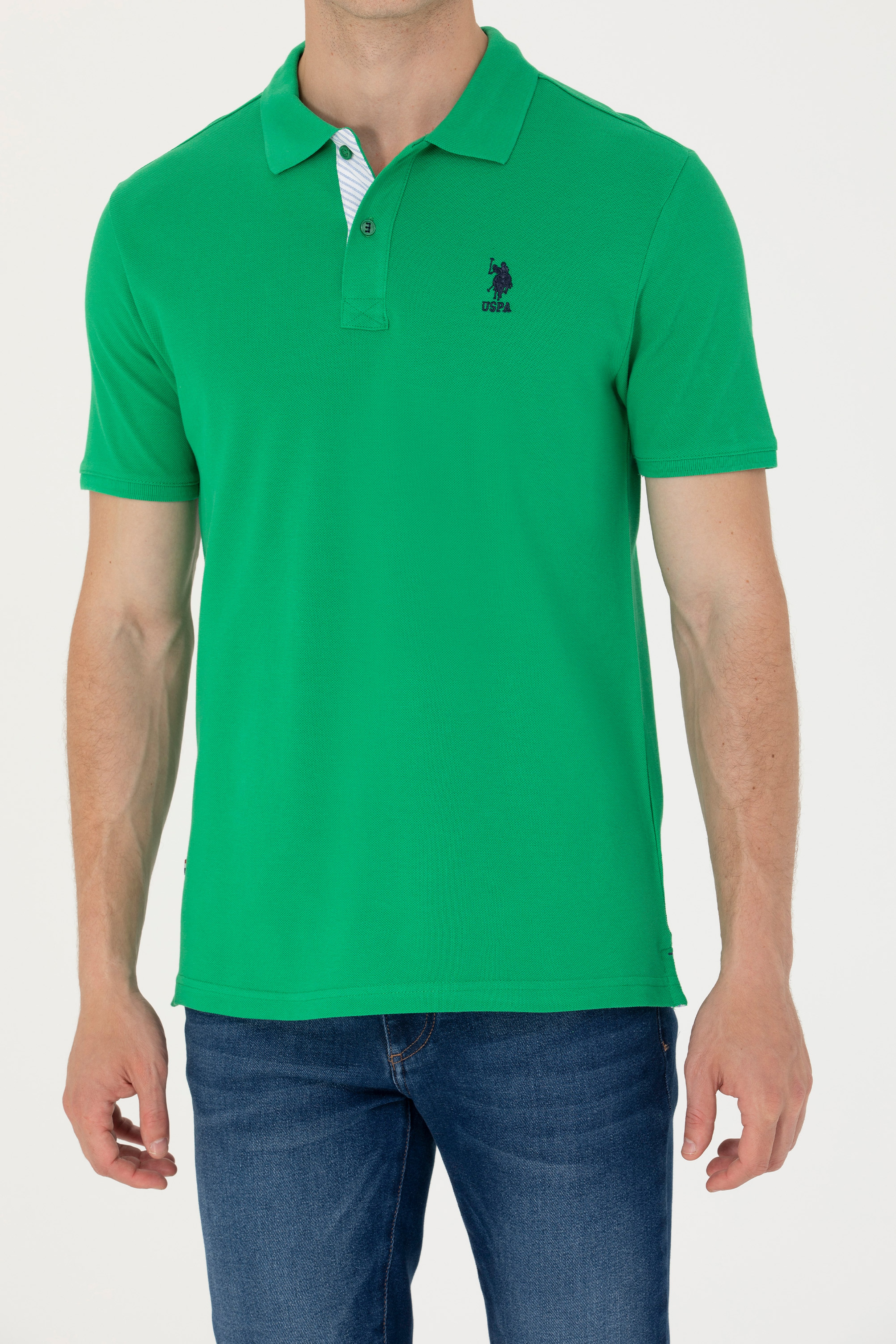 Erkek Yeşil Basic Tişört - Image 6