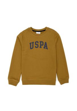 Çocuk Açık Haki Basic Bisiklet Yaka Sweatshirt - 50273757199