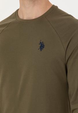 Erkek Haki Basic Sweatshirt - 50274090036