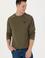 Erkek Haki Basic Sweatshirt