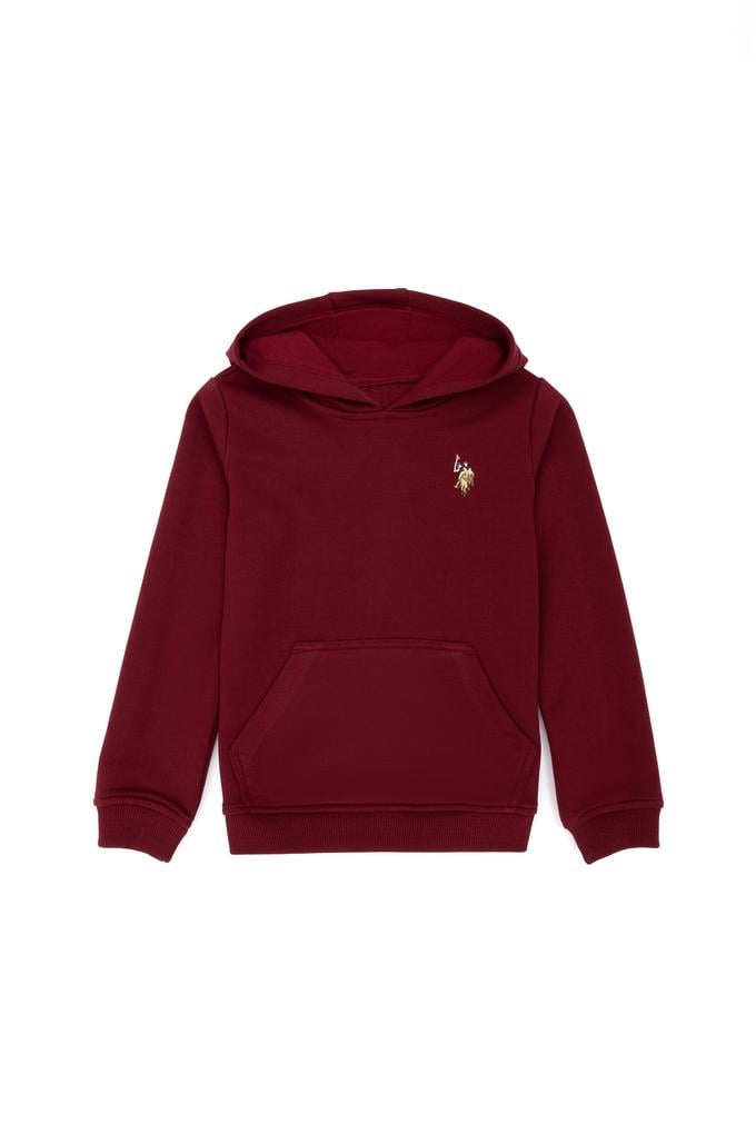 Çocuk Bordo Kapüşonlu Sweatshirt