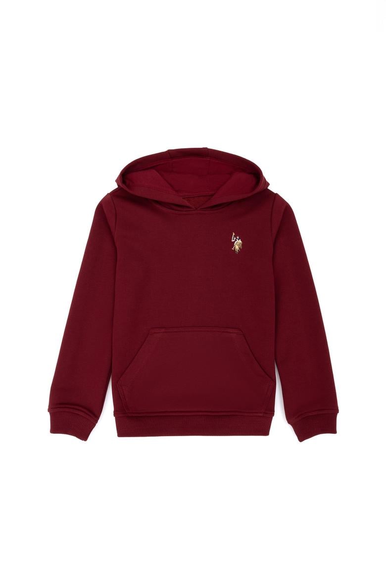 Çocuk Bordo Kapüşonlu Sweatshirt