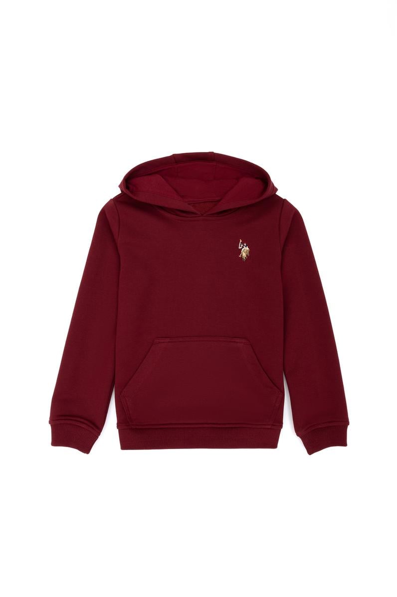 Çocuk Bordo Kapüşonlu Sweatshirt