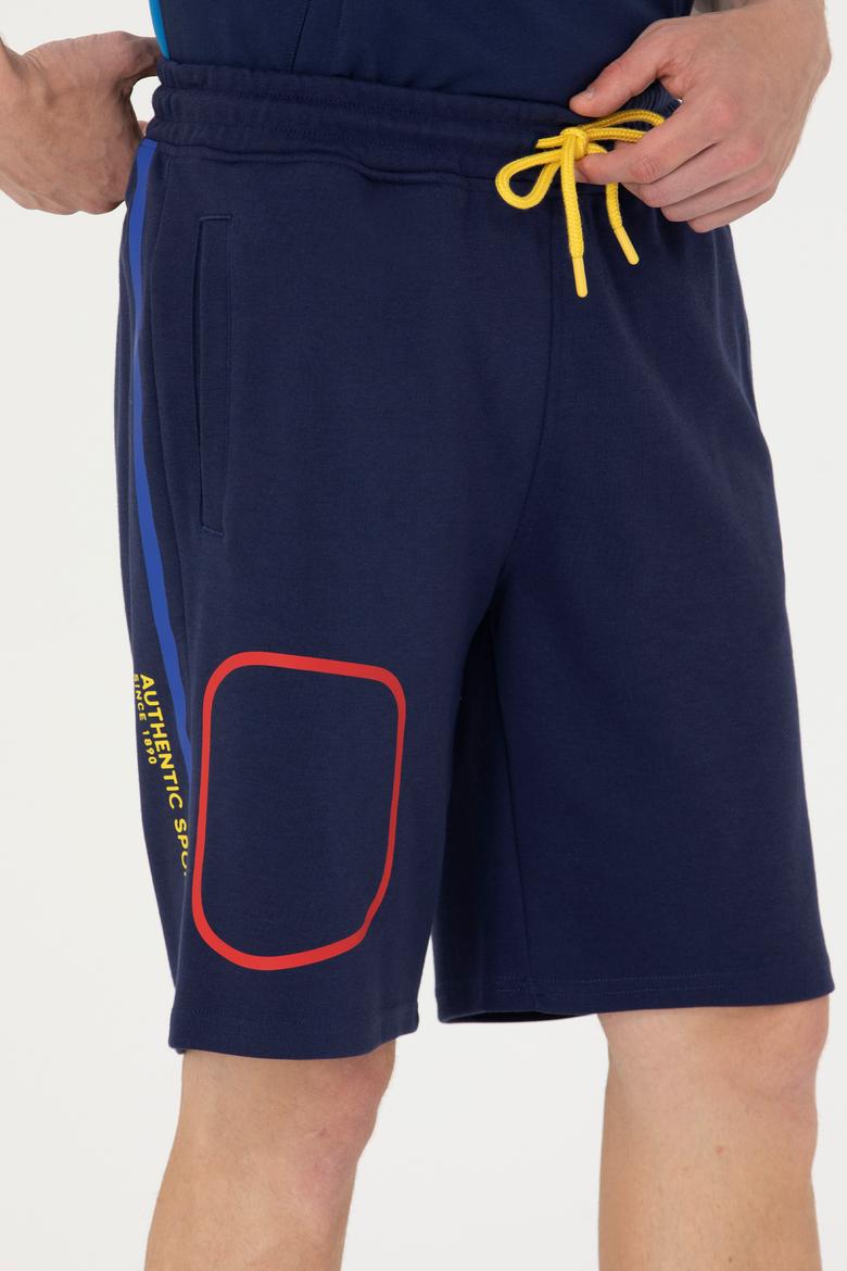 Erkek Lacivert Örme Şort - 50263583051