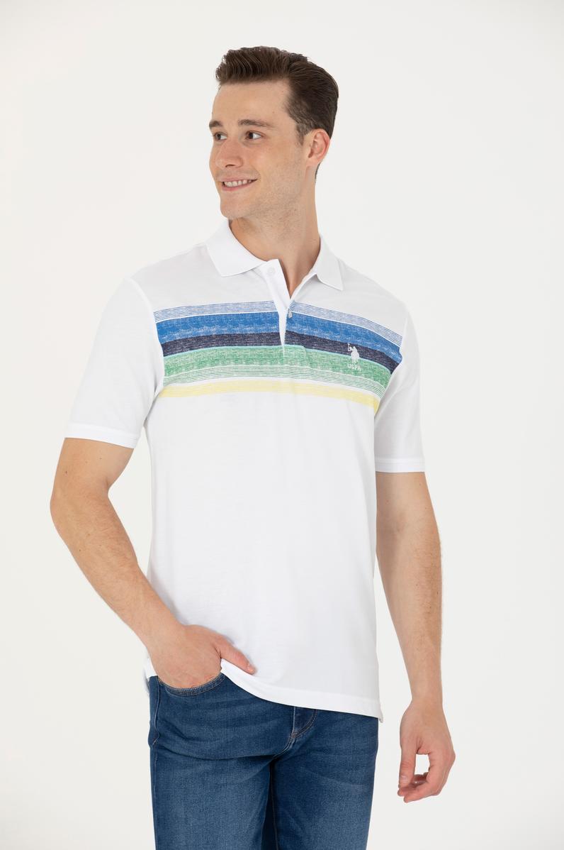 Erkek Saks Polo Yaka Tişört