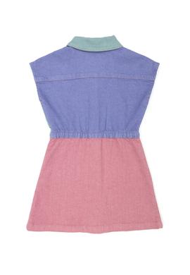 Kız Çocuk Pembe Kolsuz Jean Elbise - 50263974008