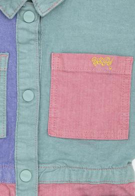 Kız Çocuk Pembe Kolsuz Jean Elbise - 50263974008