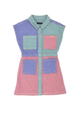 Kız Çocuk Pembe Kolsuz Jean Elbise - 50263974008