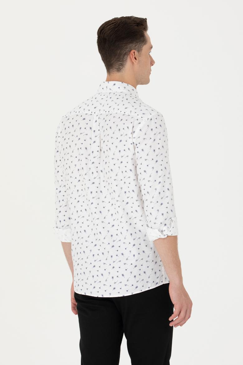 Erkek Beyaz Uzun Kollu Gömlek - 50265618006