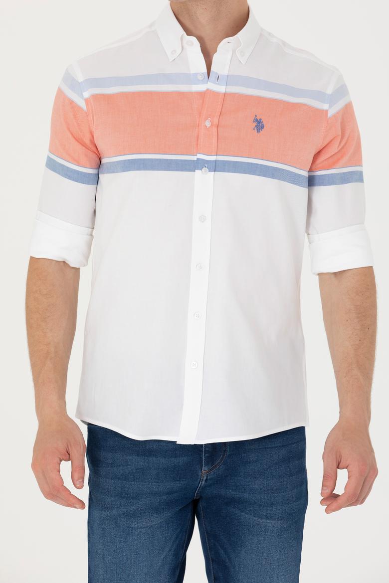 Erkek Beyaz Uzun Kollu Gömlek - 50265879015