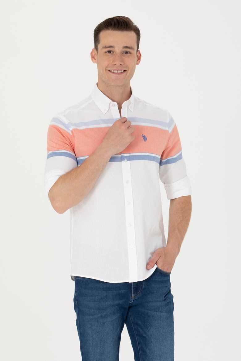 Erkek Beyaz Uzun Kollu Gömlek - 50265879015