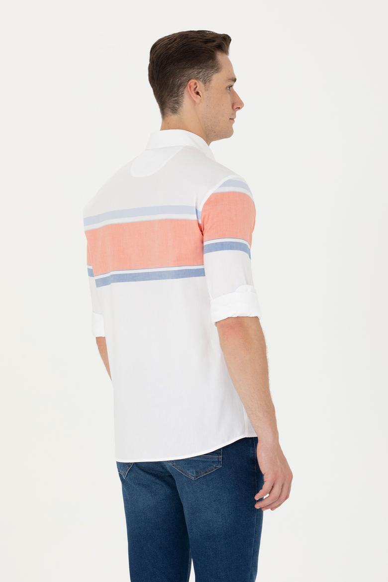 Erkek Beyaz Uzun Kollu Gömlek - 50265879015