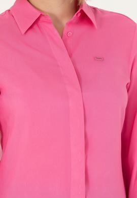 Kadın Pembe Uzun Kollu Gömlek - 50266604035