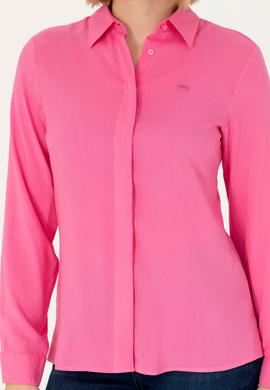 Kadın Pembe Uzun Kollu Gömlek - 50266604035