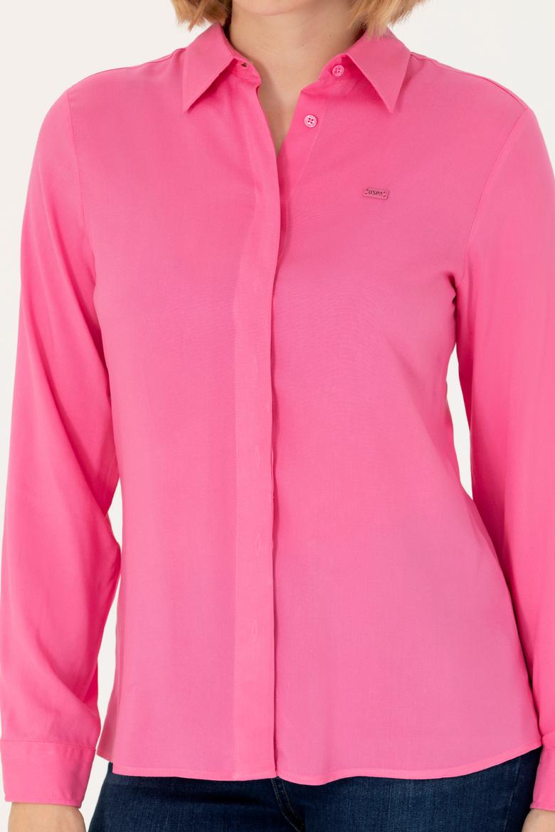 Kadın Pembe Uzun Kollu Gömlek - 50266604035