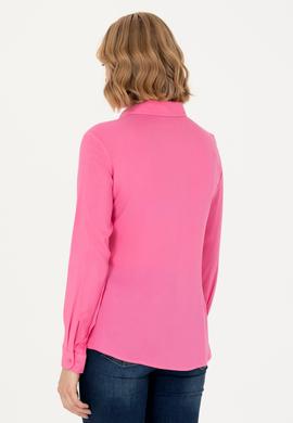 Kadın Pembe Uzun Kollu Gömlek - 50266604035