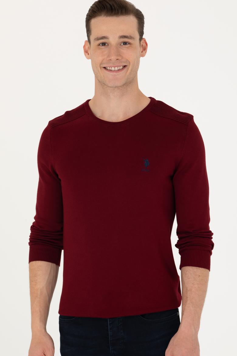 Erkek Bordo Basic Kazak - 50269003016