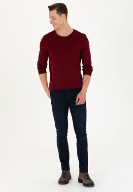 Erkek Bordo Basic Kazak - 50269003016