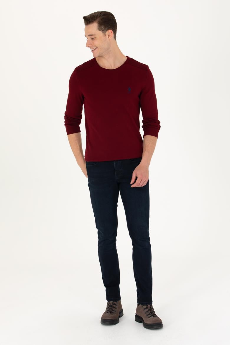 Erkek Bordo Basic Kazak - 50269003016