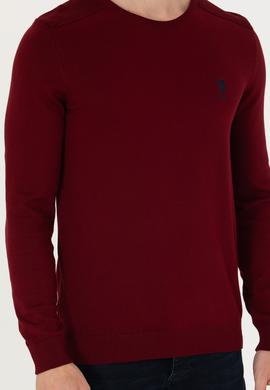 Erkek Bordo Basic Kazak - 50269003016