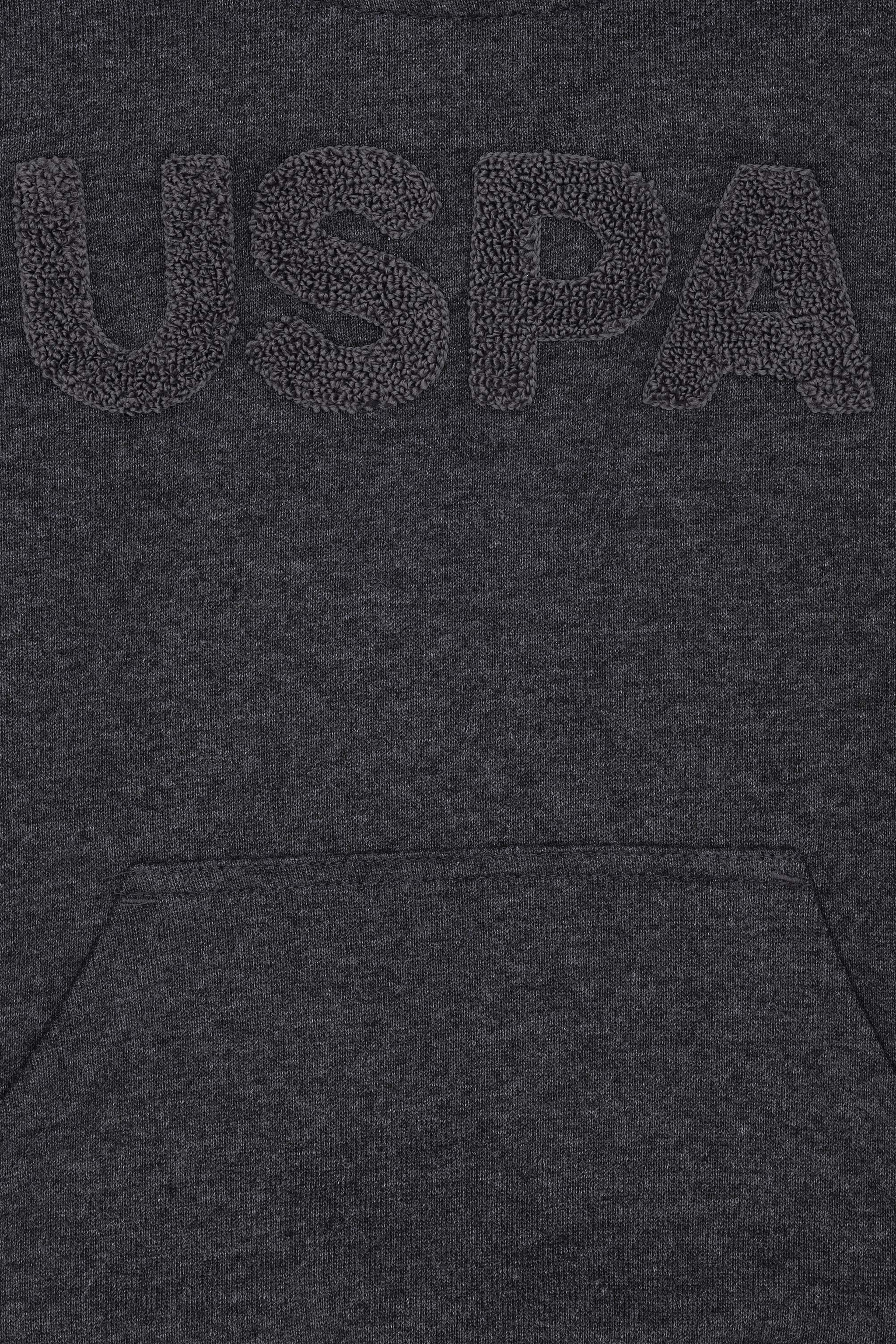 Çocuk Siyah Basic Kapüşonlu Sweatshirt - Image 3